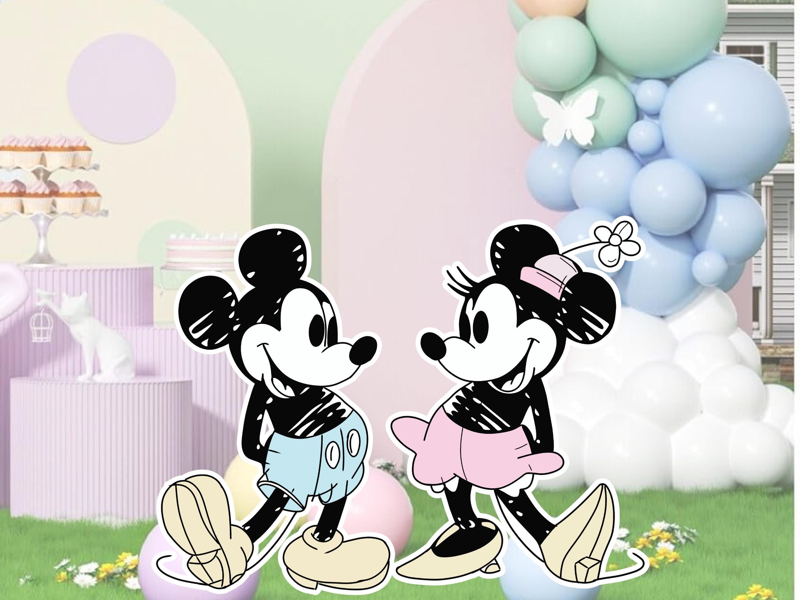 Mickey & Minnie Cutout: Disneyland Birthday Party Prop (Digital File)