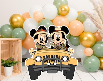 Safari Mouse Cutout, Backdrop Big Decor, Mouse Theme Party Decoration Baby shower Or Birthday Party Stand Up Prop, Digital Download