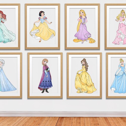 Watercolor Princess Art Prints: Nursery Decor (Digital Download)