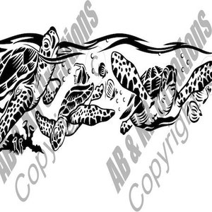 Sea Turtle Instant Digital Download; Sea Turtle SVG, PNG and JPG