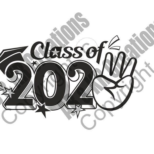 Class of 2023 SVG, PNG, JPG, Graduation digital download, graduation three finger peace sign, graduation cap