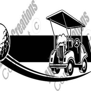 Golf Cart Digital Download; Golf SVG, JPG, PNG
