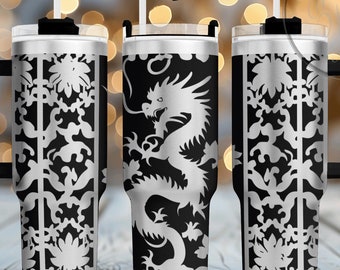 Dragon Tumbler 40oz Laser Engrave design Dragon PNG Full Wrap Design  Digital Download Seamless Design  PNG For Rotary