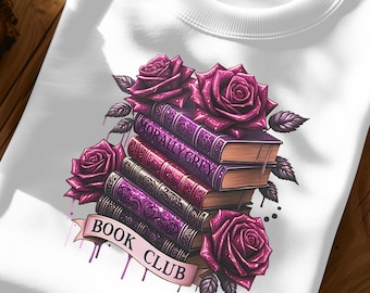 Morally Grey Book Club PNG | Pink Romance Version gothic floral style t-shirt design | Instant download  | 300 DPI Trendy Downloads |
