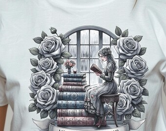 Morally Grey Book Club PNG - Gothic Floral Style Transparent Design | Instant Download | 300 DPI | Trendy Digital Downloads