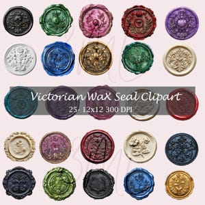 Regentschap tijdperk lakzegels Fantasy Collection clipart, lakzegel bloemen PNG bundel, lakzegel clipart, Royal Vintage Seal clipart, vintage
