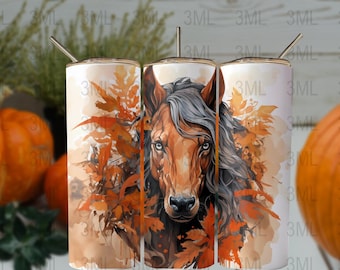 Horse Tumbler Wrap 20 oz Skinny Tumbler Sublimation Design Digital Download PNG Instant Digital Only, Equestrian Tumbler Wrap PNG