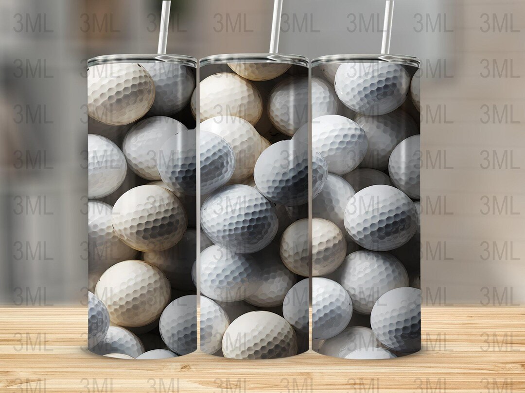 Golf Balls Galore Men's Sublimation Tumbler Design Downloads 20 Oz