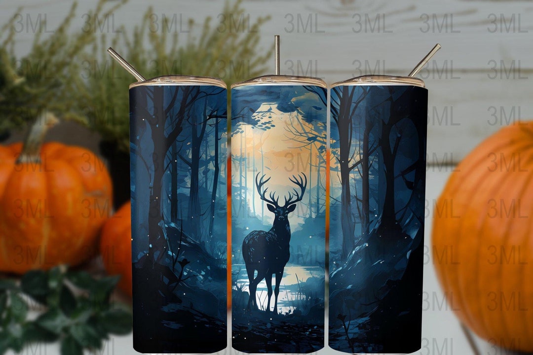 Deer Hunting Season 20 Oz Skinny Tumbler Sublimation Design Digital ...