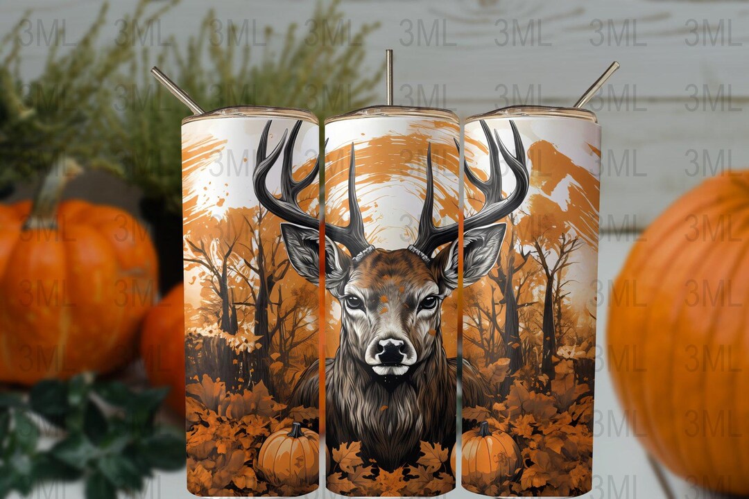 Deer Hunting Season 20 Oz Skinny Tumbler Sublimation Design Digital ...