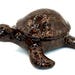 Sea Turtle Box in Brown Leather Like Printed Fabric - Handmade and One ...