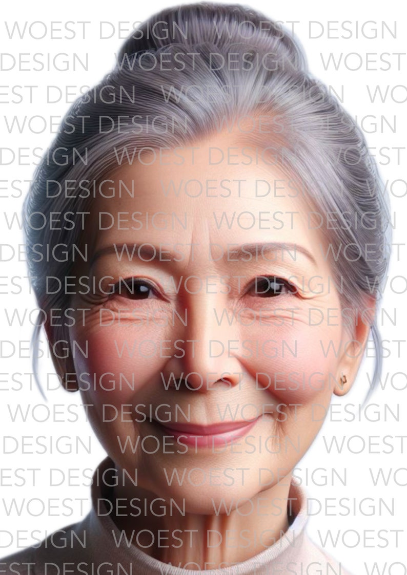 Elderly / older faces realistic style DIGITAL DOWNLOAD Face paint design board image 8