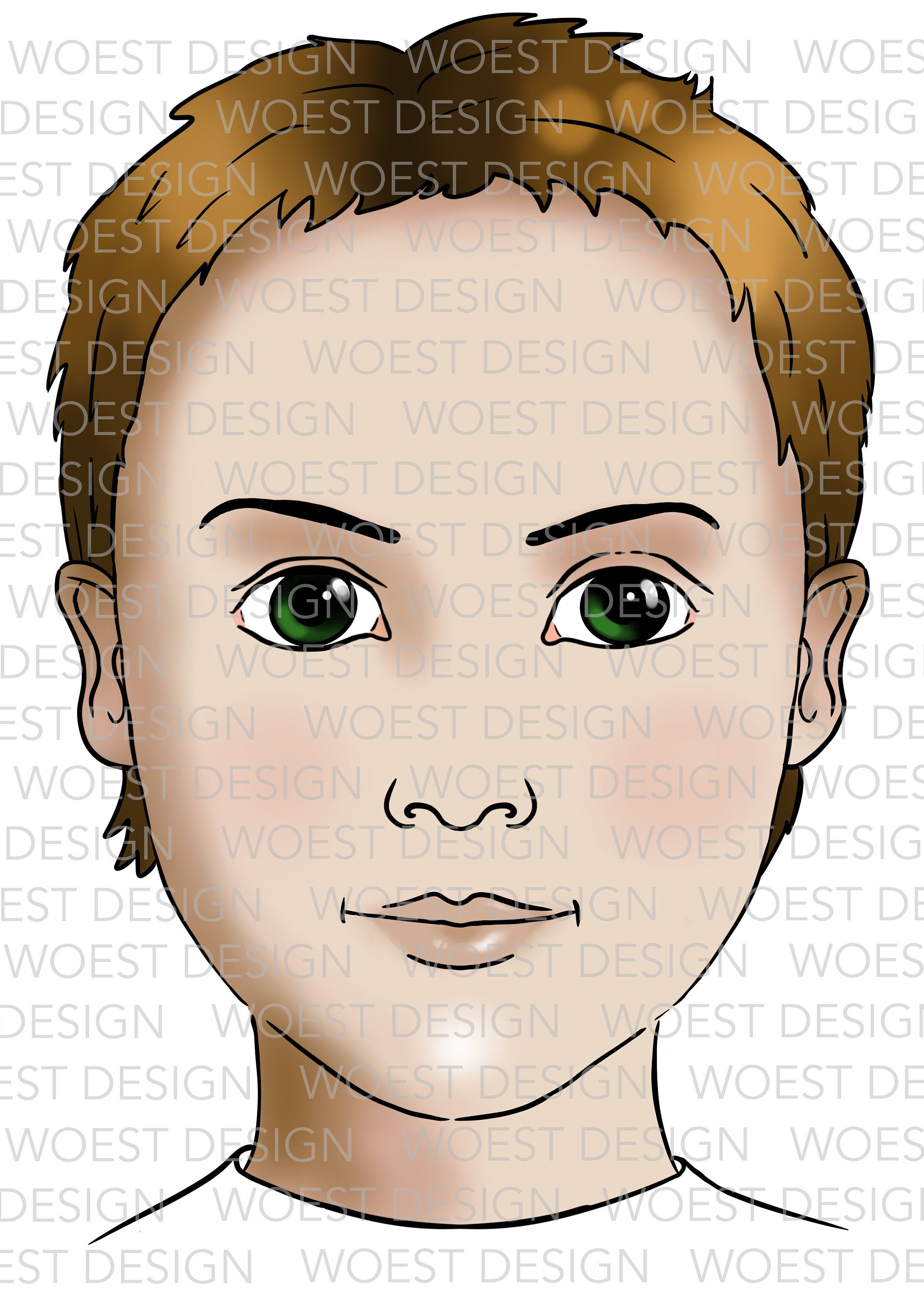 Blank Template Set A DIGITAL DOWNLOAD Face Paint Design Etsy
