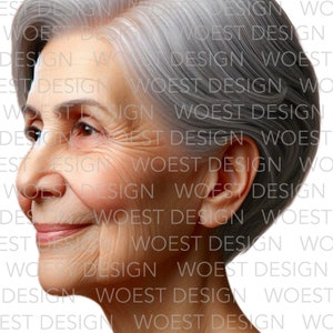 Elderly / older faces realistic style DIGITAL DOWNLOAD Face paint design board image 2