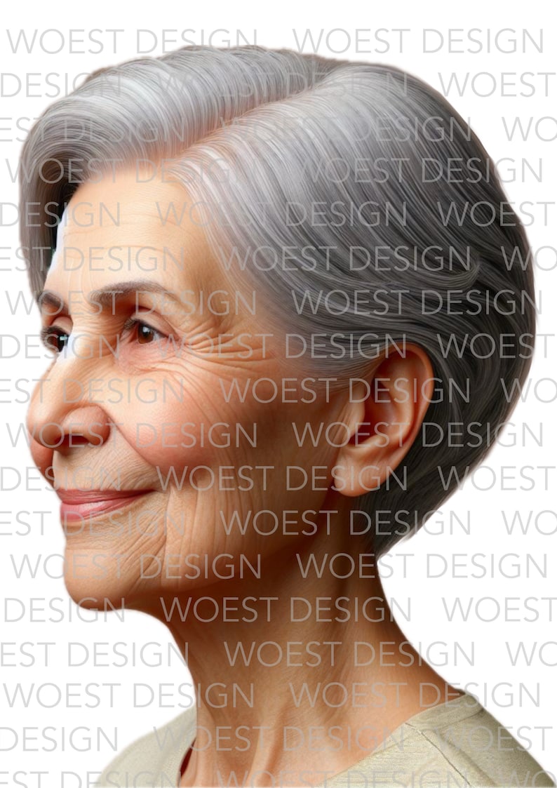 Elderly / older faces realistic style DIGITAL DOWNLOAD Face paint design board image 2