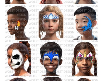 Face Paint Arm Set Illustrative Style DIGITAL DOWNLOAD - Face Paint ...