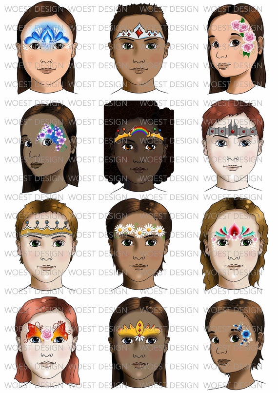 Crown 3-Step Face Paint Guide