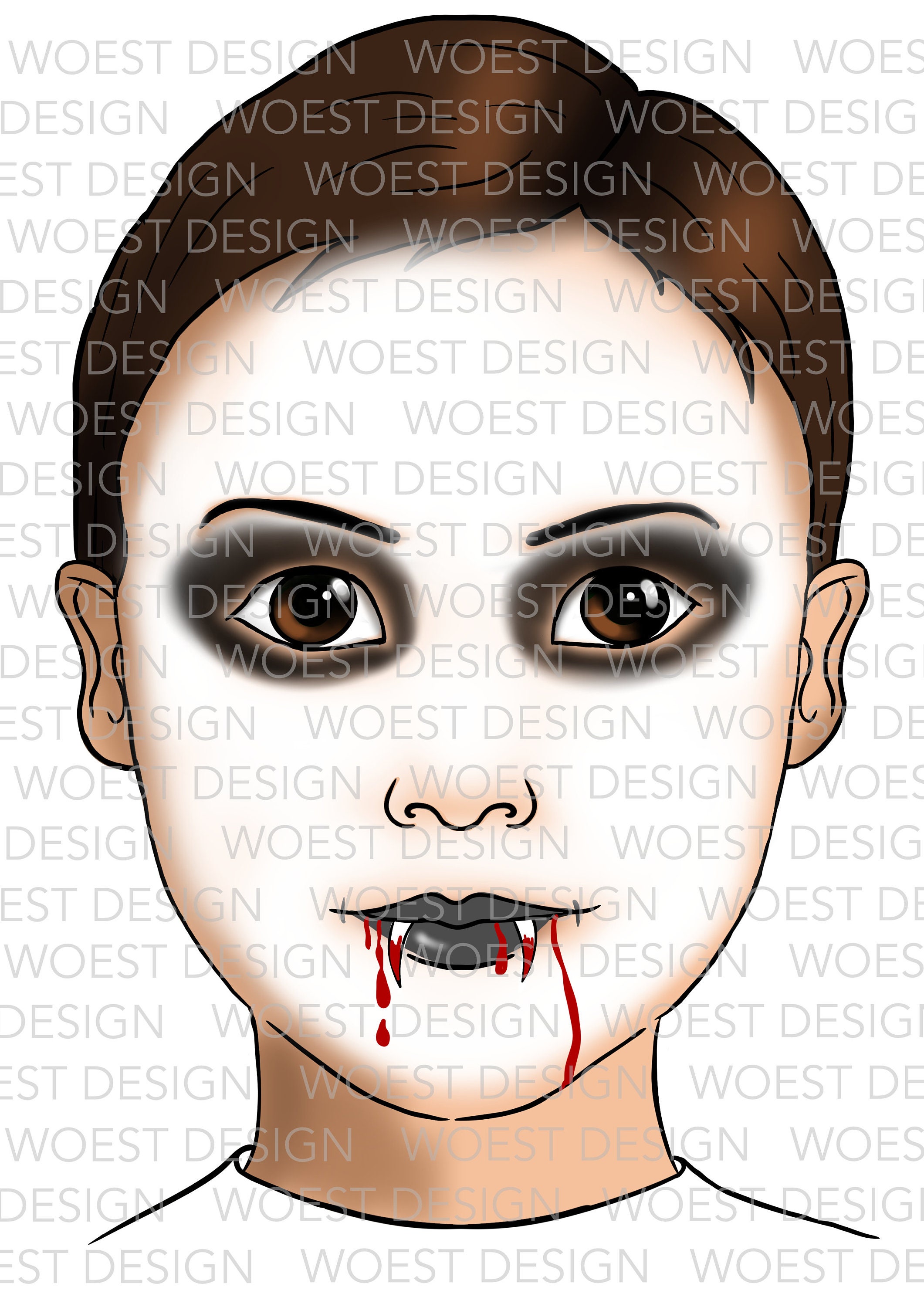 Halloween Set DIGITAL DOWNLOAD - Face Paint Painting Design Board ...