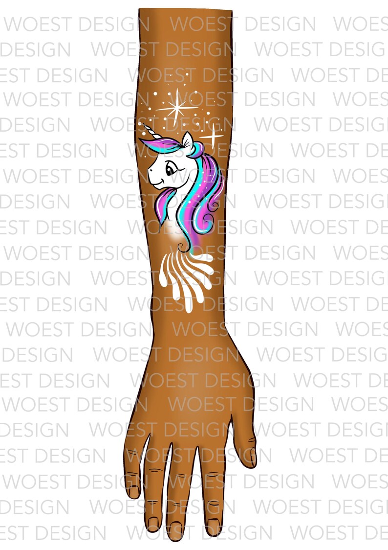 Face Paint Arm Set Illustrative Style DIGITAL DOWNLOAD - Face Paint ...