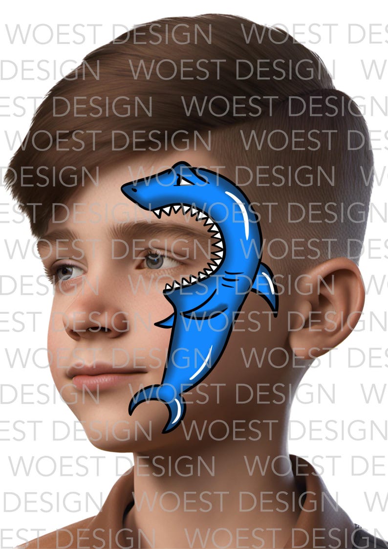 Basic Set A Realistic Style DIGITAL DOWNLOAD - Face Paint Design Board ...