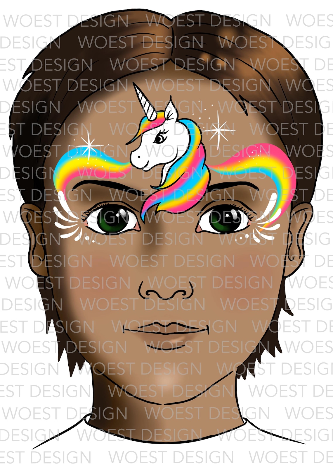 Basic Face Paint Menu A DIGITAL DOWNLOAD - Face Paint Design Board Face ...