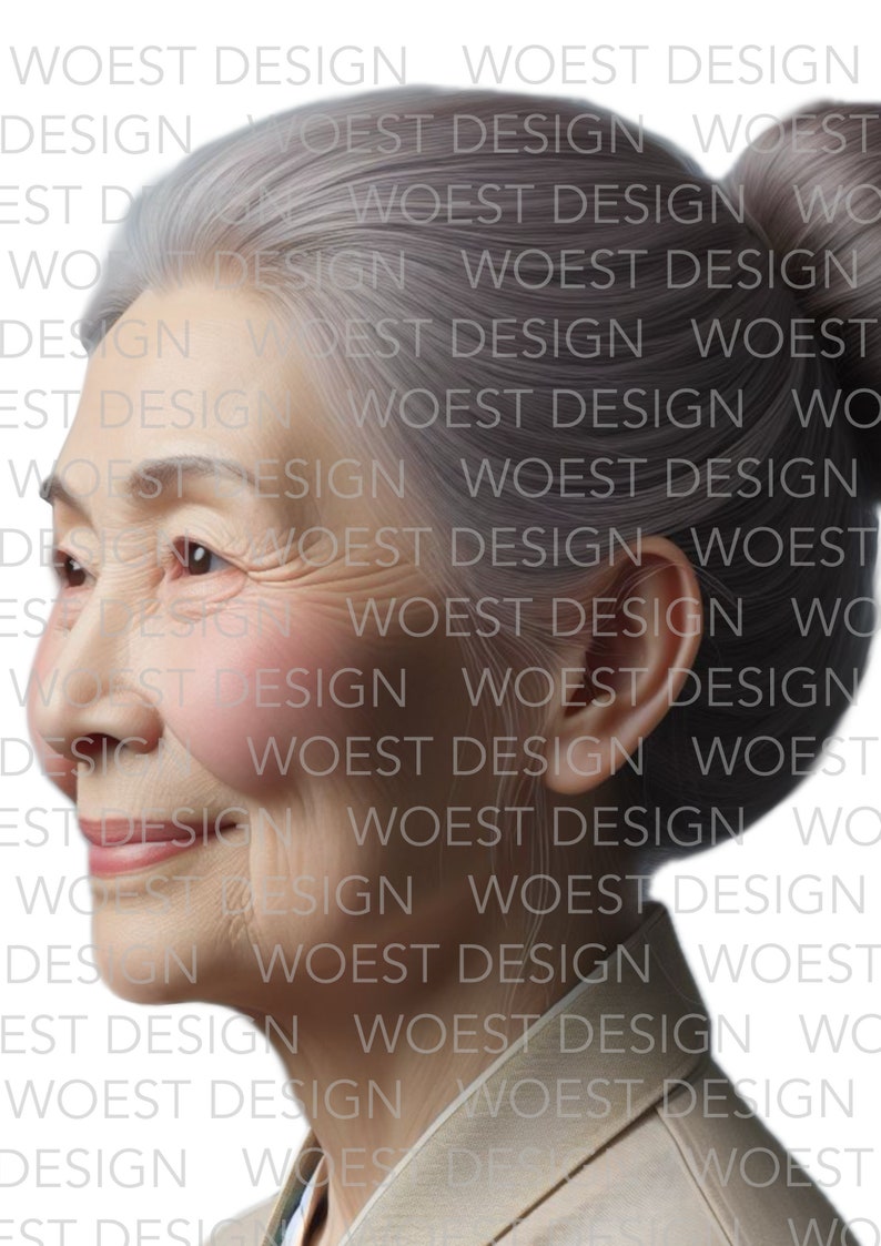 Elderly / older faces realistic style DIGITAL DOWNLOAD Face paint design board image 6