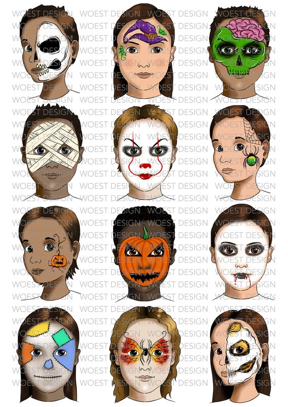 Face Painting Menu Board Digital Fast Faces Easy Face Painting Ideas -   Sweden