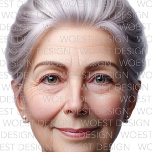 Elderly / older faces realistic style DIGITAL DOWNLOAD Face paint design board image 7