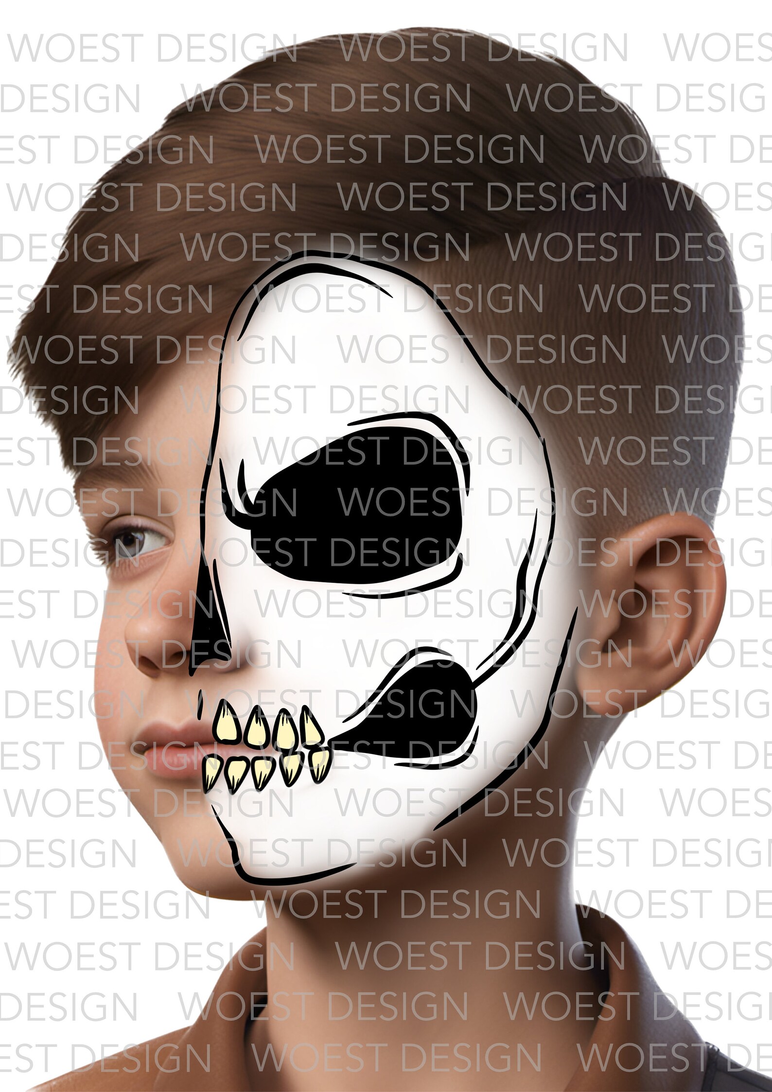 Halloween Set Realistic Style DIGITAL DOWNLOAD - Face Paint Painting ...