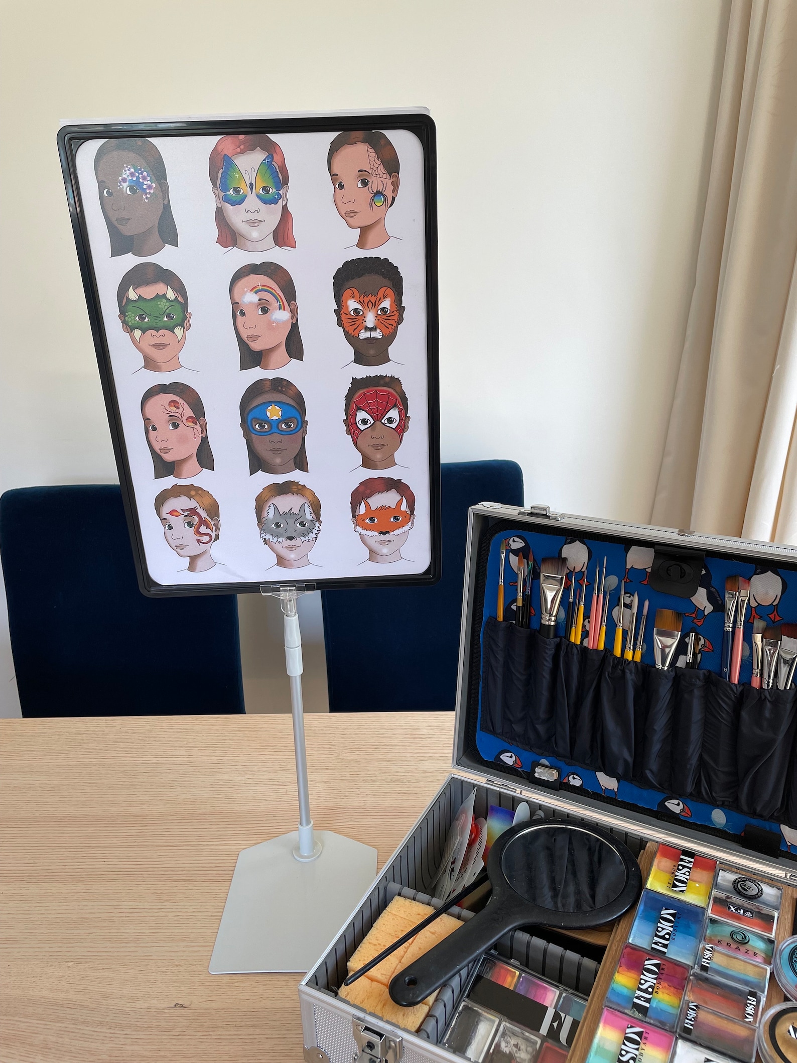 Basic Face Paint Menu A DIGITAL DOWNLOAD - Face Paint Design Board Face ...