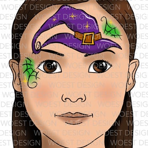 Halloween Set DIGITAL DOWNLOAD - Face Paint Painting Design Board ...