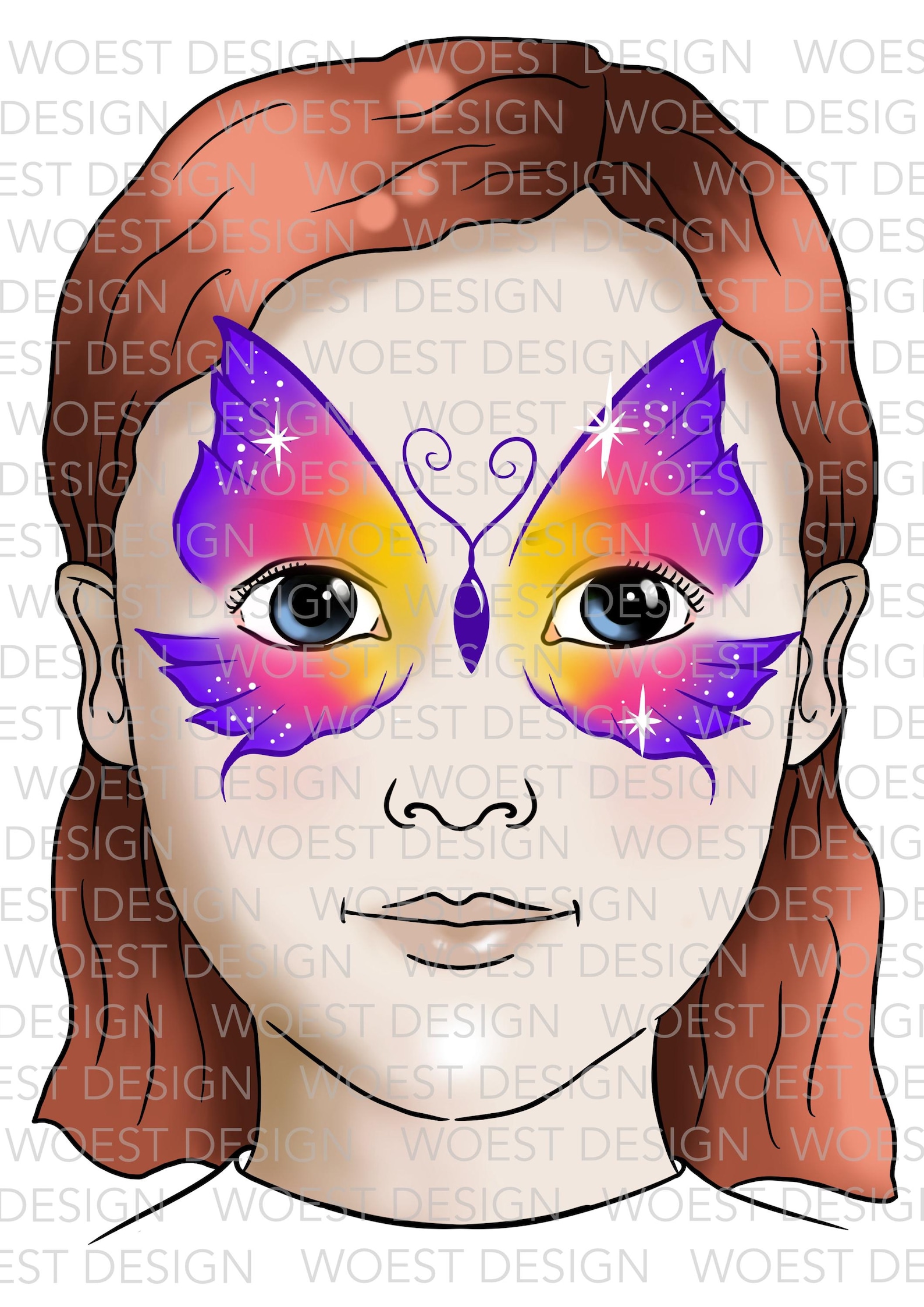 Basic Face Paint Menu A DIGITAL DOWNLOAD - Face Paint Design Board Face ...