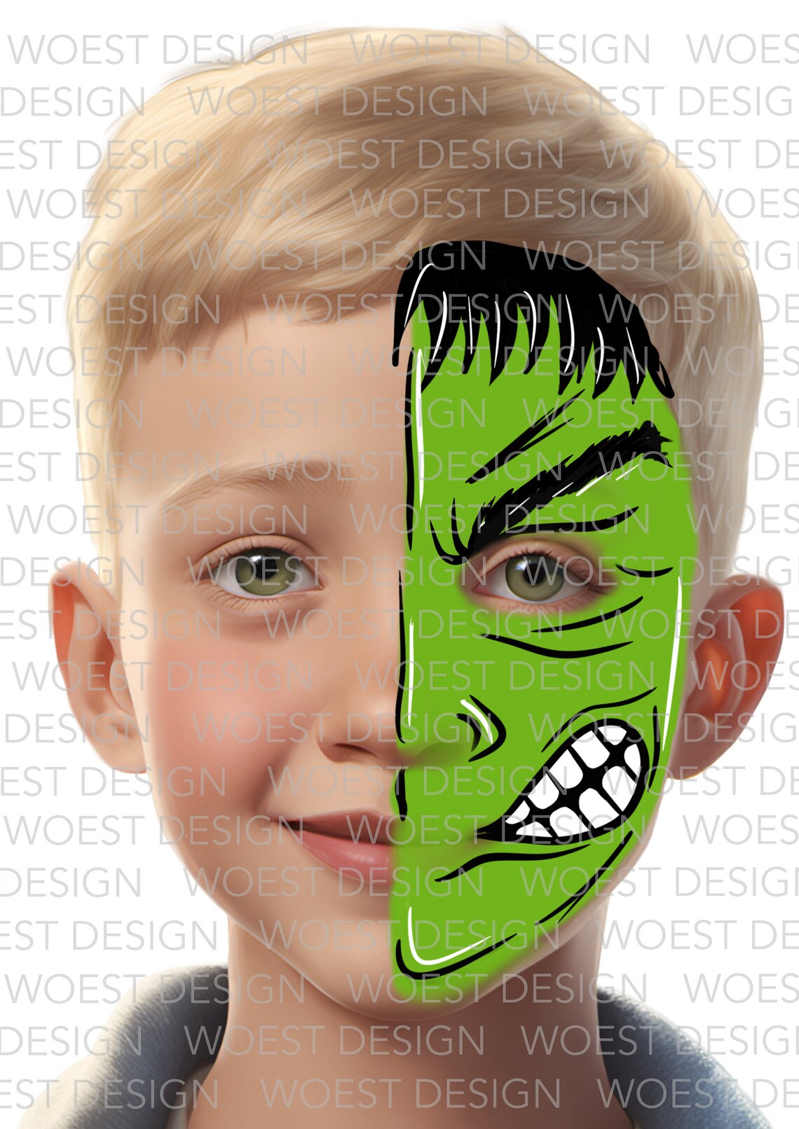Super Hero Set Realistic DIGITAL DOWNLOAD - Face Paint Painting Design ...
