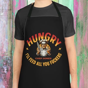 Funny Apron &quot;I&#39;ll Feed All You F*ckers&quot;, Gifts For Dad, BBQ Father&#39;s Day Gift, Dad Birthday Apron