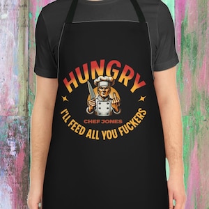 Funny Apron &quot;I&#39;ll Feed All You F*ckers&quot;, Gifts For Dad, BBQ Father&#39;s Day Gift, Dad Birthday Apron