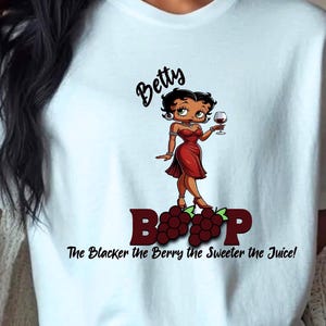 Black Betty Boop Unisex Heavy Cotton Tee - Fun Retro T-Shirt, Gift for Cartoon Lovers, Perfect for Parties, Summer Wear, Casual Style,