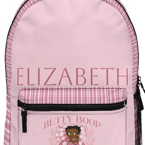 Black Betty Boop Backpack: Personalized Travel Rucksack - USA Made