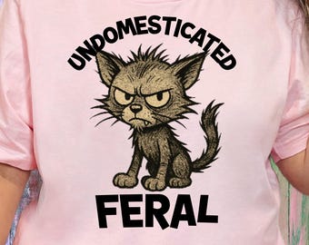 Camiseta de gato salvaje: divertida camiseta unisex para amantes de los gatos