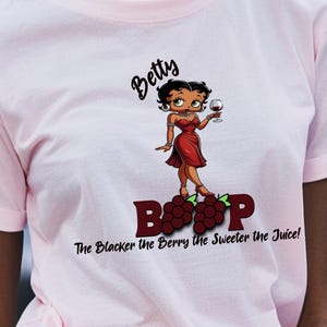 Black Betty Boop Unisex Heavy Cotton Tee - Fun Retro T-Shirt, Gift for Cartoon Lovers, Perfect for Parties, Summer Wear, Casual Style,