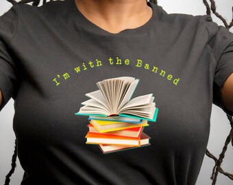Banned Books T-Shirt | Schwarz Autor, Liebe Lesen, Bibliothekar Geschenk