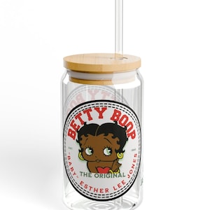 Personalized Betty Boop Sipper Glass: African American Idol Tribute