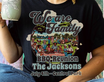 T-shirt personnalisé pour réunion de famille : T-shirt rétro barbecue Kinfolk