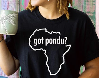 African Pride Tee, Unisex Cotton T-Shirt, Pondu African Outline Shirt, West African Food Top, Cultural Heritage Apparel