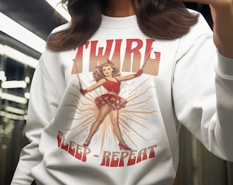 Retro Baton Twirling Sweatshirt: Vintage Style Pullover