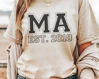 Camiseta personalizada "Ma": Camiseta retro bohemia para mamá