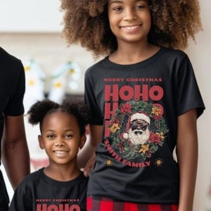 Personalized Family Christmas Santa Tee: Tropical Matching Pajama Top