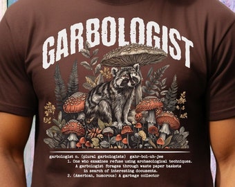 Garbologist Raccoon T-Shirt: Funny Humor Tee, Quirky Gift