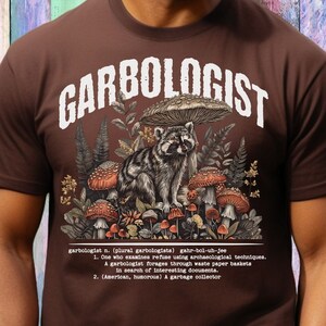 Garbologist Raccoon T-Shirt: Funny Humor Tee, Quirky Gift