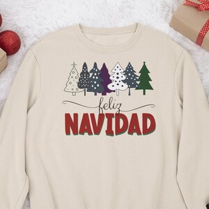 Feliz Navidad Sweatshirt, Christmas Holiday Sweater, Festive Winter Top, Xmas Gift, Ugly Christmas Sweater