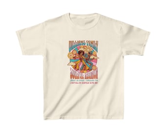 Kinderjeugd Gepersonaliseerd familiereünie T-shirt, Retro Kinfolk T-shirt, 70's Dance Party Shirt, Cadeauidee Heavy Cotton™ T-shirt